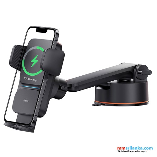 Baseus Wisdom Auto Alignment QI 15W Car Mount Wireless Charger（Suction base) Black